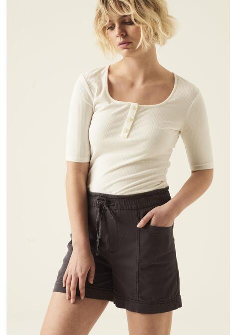 LADIES T-SHIRT SS - OFF WHITE - 04-LARGE