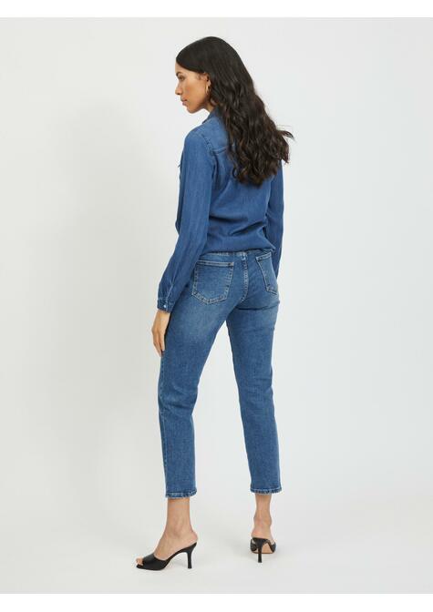 VIBISTA DENIM SHIRT-NOOS - DARK BLUE DENIM - 03-MEDIUM