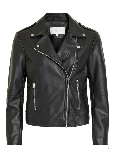 Veste simili cuir - BLACK - 01-EXTRA SMALL