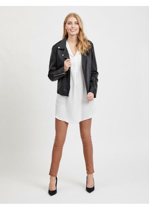 Veste simili cuir - BLACK - 01-EXTRA SMALL