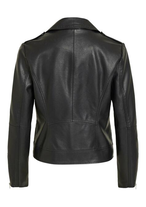 Veste simili cuir - BLACK - 01-EXTRA SMALL