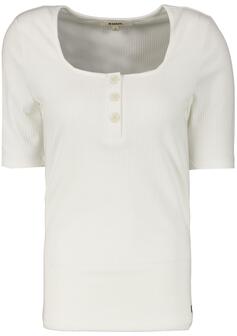 LADIES T-SHIRT SS - OFF WHITE - 04-LARGE