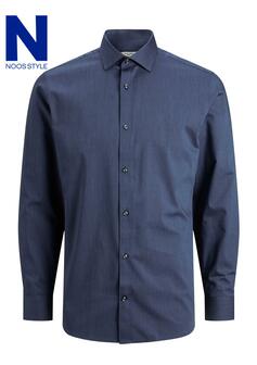 Chemise à manches longues - NAVY BLAZER/SLI - 03-MEDIUM