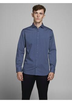 Chemise à manches longues - NAVY BLAZER/SLI - 03-MEDIUM