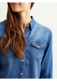 VIBISTA DENIM SHIRT-NOOS - DARK BLUE DENIM - 03-MEDIUM