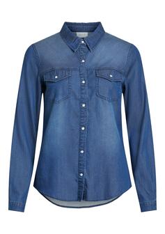 VIBISTA DENIM SHIRT-NOOS - DARK BLUE DENIM - 03-MEDIUM