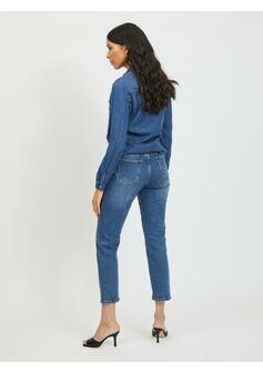 VIBISTA DENIM SHIRT-NOOS - DARK BLUE DENIM - 03-MEDIUM