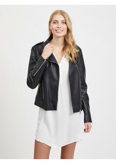 Veste simili cuir - BLACK - 01-EXTRA SMALL