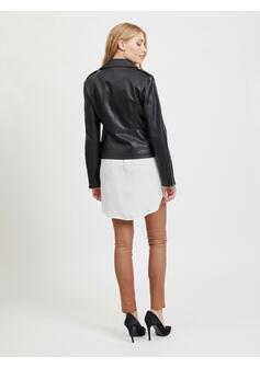 Veste simili cuir - BLACK - 01-EXTRA SMALL
